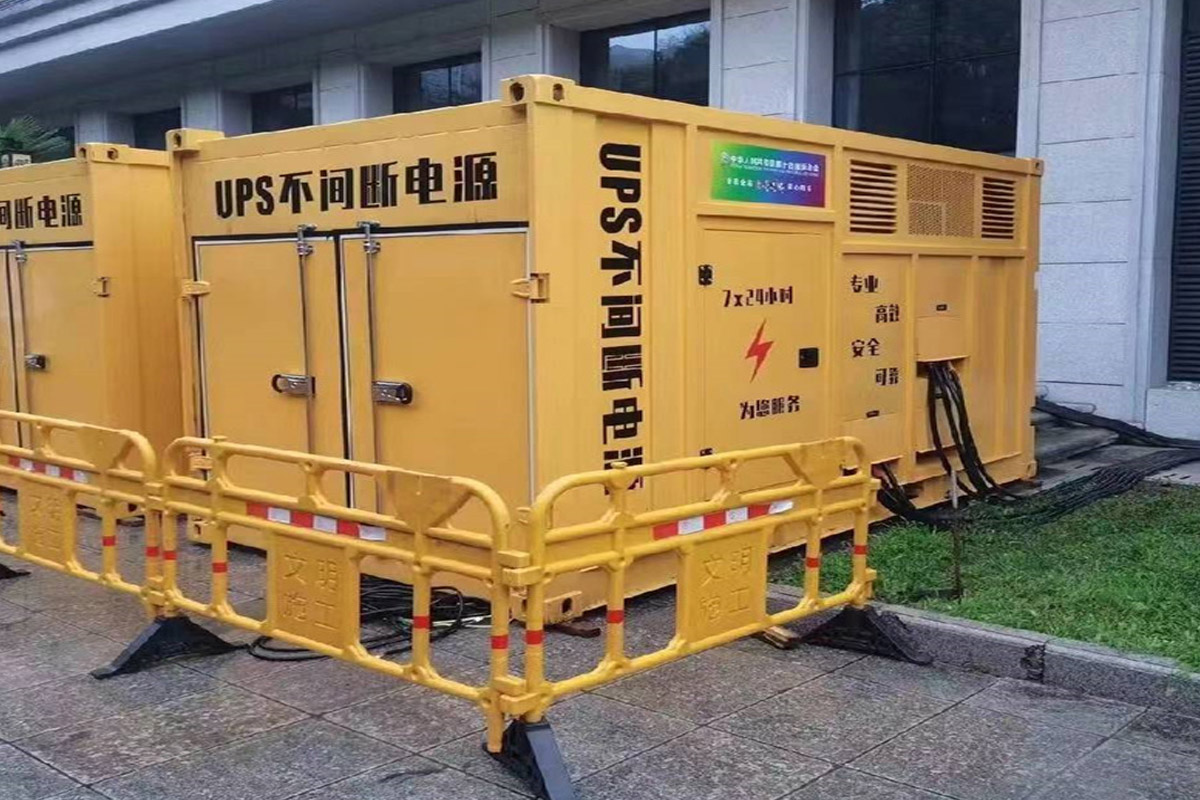 靖江发电机租赁施工现场